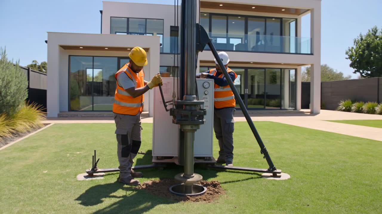 Wellpoint Installation Johannesburg - wellpoint installation crew jetting a wellpoint on a Johannesburg property